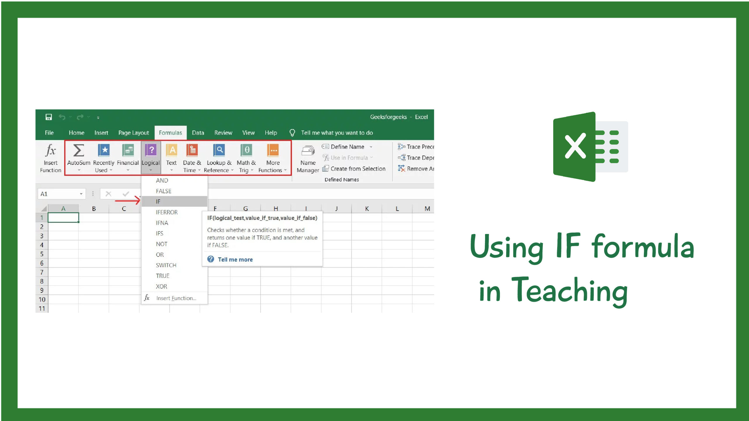 Using IF formula in Teaching