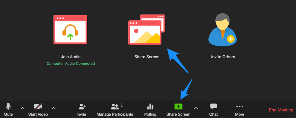 Screen Sharing in Zoom Meeting