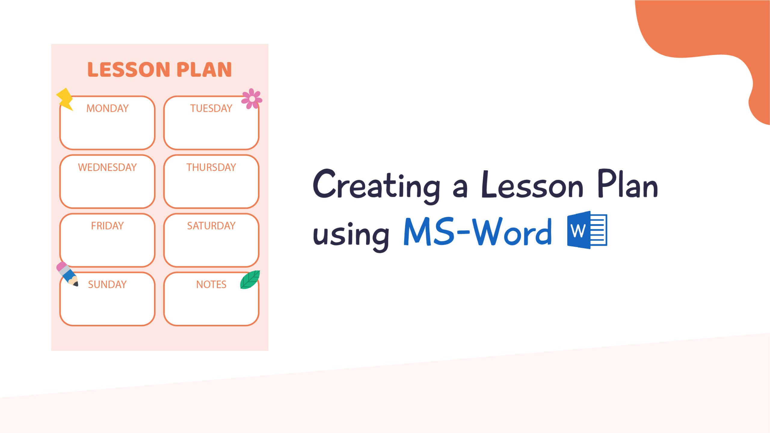 Creating a Lesson Plan using MS-Word